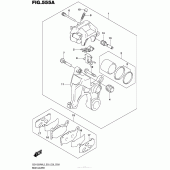 Схема узла: Задний тормозной суппорт для Suzuki GSX1300 Hayabusa