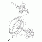 Схема вузла: Переднє колесо (Model v) для Suzuki GSX-R600