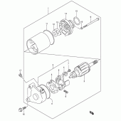 Схема вузла: Стартер електричний (Model k1) для Suzuki DR200 DR200SE