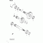 Схема узла: Трансмиссия для Suzuki UH125 Burgman
