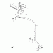 Схема вузла: Передній гальмівний циліндр (Model r p9) для Suzuki TS125