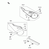 Схема вузла: Бічна кришка/кришка ланцюга Suzuki DR-Z110