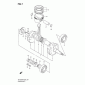 Схема узла: Коленчатый вал & Поршень для Suzuki DR-Z250
