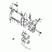 Схема вузла: Передній гальмівний супорт для Suzuki DR350