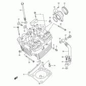 Схема вузла: Головка циліндра для Suzuki DR-Z250