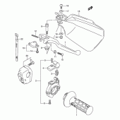 Схема вузла: Правий пульт керування рульовим (Model l/m, model n/p/r e24) для Suzuki DR250