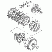 Схема вузла: Зчеплення (F.no.151093) для Suzuki TS125