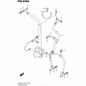 Схема вузла: Передній гальмівний шланг Suzuki AN400 Burgman (EU analogue of SkyWave)