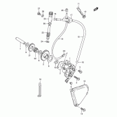 Схема вузла: Масляний насос для Suzuki TS125