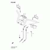 Схема вузла: Кермо & Тросики (An400sk5/sk6) для Suzuki AN400 Burgman (EU analogue of SkyWave)