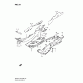 Схема вузла: Полик & Нижня підкрилка для Suzuki AN400 Burgman (EU analogue of SkyWave)