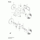 Схема вузла: Reflector bumper (E28) для Suzuki DR-Z70