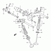 Схема узла: Распредвал & Клапан для Suzuki DR800