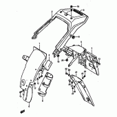 Схема вузла: Заднє крило для Suzuki DR800