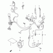 Схема вузла: Електропроводка (Model t/v/w/x) для Suzuki DR350