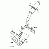 Схема вузла: Вихлопна система (Model) для Suzuki GSX-R750