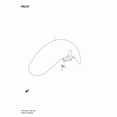 Схема вузла: Переднє крило (Vlr1800l1 e19) ​​для Suzuki VLR1800 Intruder C1800R/ Boulevard C109R