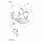 Схема вузла: Задній ліхтар (Стоп-сигнал) для Suzuki AN400 Burgman (EU analogue of SkyWave)