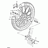 Схема вузла: Переднє колесо (Dr400st) для Suzuki DR400