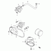 Схема вузла: Масляний насос & Паливний насос Suzuki VX800 VX800