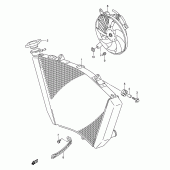 Схема вузла: Радіатор для Suzuki GSX-R750
