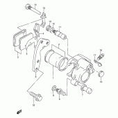 Схема вузла: Передній гальмівний супорт для Suzuki DF200