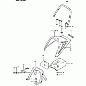 Схема вузла: Задній підсідельний обтічник (Gsx400ex) для Suzuki GSX400