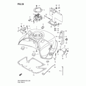 Схема вузла: Паливний бак (Model k8/k9) для Suzuki GSX1300 B-King