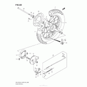 Схема узла: Заднее колесо (Dr-Z125Ll3 E33) для Suzuki DR-Z125 DR-Z125L