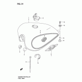 Схема узла: Топливный бак (Model k3) для Suzuki GZ250 Marauder