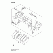 Схема узла: Задний тормозной суппорт для Suzuki DR-Z400 DR-Z400SM