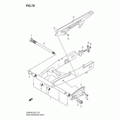 Схема узла: Задний рычаг подвески для Suzuki SV650