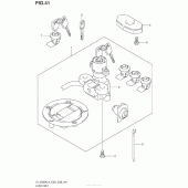 Схема вузла: Lock Set (For Pannir Case) (Dl1000Al4 E28) для Suzuki DL1000 V-Strom