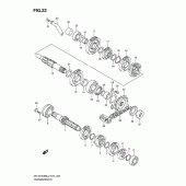 Схема узла: Трансмиссия для Suzuki DR-Z400 DR-Z400SM
