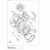 Схема узла: Передняя головка цилиндра & Прокладка головки & Свеча зажигания для Suzuki VZ800 Marauder