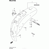 Схема вузла: Заднє крило Suzuki LS650 Boulevard S40