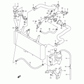 Схема вузла: Патрубок системи охолодження для Suzuki SV650