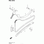 Схема вузла: Ланцюг ГРМ & Натягувач & Заспокоювач для Suzuki AN650 Burgman (EU analogue of SkyWave)
