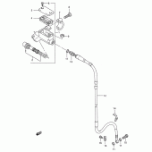 Схема вузла: Передній гальмівний циліндр Suzuki RM250