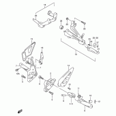 Схема вузла: Підніжки для Suzuki GSX-R750