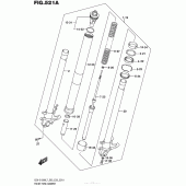 Схема вузла: Вилка передньої осі для Suzuki GSX-S1000