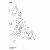 Схема узла: Переднее колесо для Suzuki AN650 Burgman (EU analogue of SkyWave)
