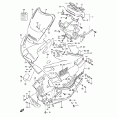 Схема вузла: Облицювальні елементи (Model k) для Suzuki GSX750 Katana