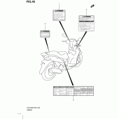 Схема узла: Информационные наклейки для Suzuki UX125 Sixteen