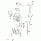 Схема вузла: Карбюратор (Model w/x) для Suzuki GZ125 Marauder