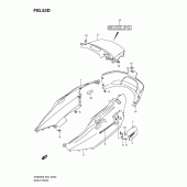 Схема вузла: Бічна кришка (An650l0) для Suzuki AN650 Burgman (EU analogue of SkyWave)