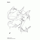 Схема узла: Кронштейн переднего обтекателя для Suzuki SV650