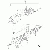 Схема вузла: Стартер електричний для Suzuki DF125