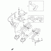 Схема вузла: Система індукції повітря (Model s/v e18) для Suzuki RF600