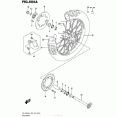Схема узла: Заднее колесо для Suzuki DR-Z400 DR-Z400S